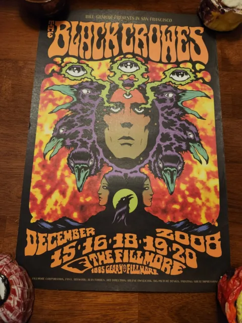 The Black Crowes -December 2008 Fillmore Concert Poster by Alan Forbes