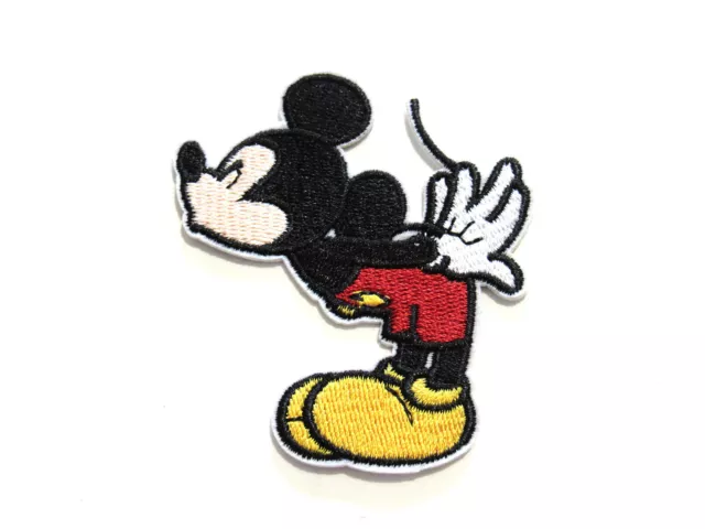 Disney Mickey Mouse Head American Flag Embroidered Applique Iron On Patch  Cute!