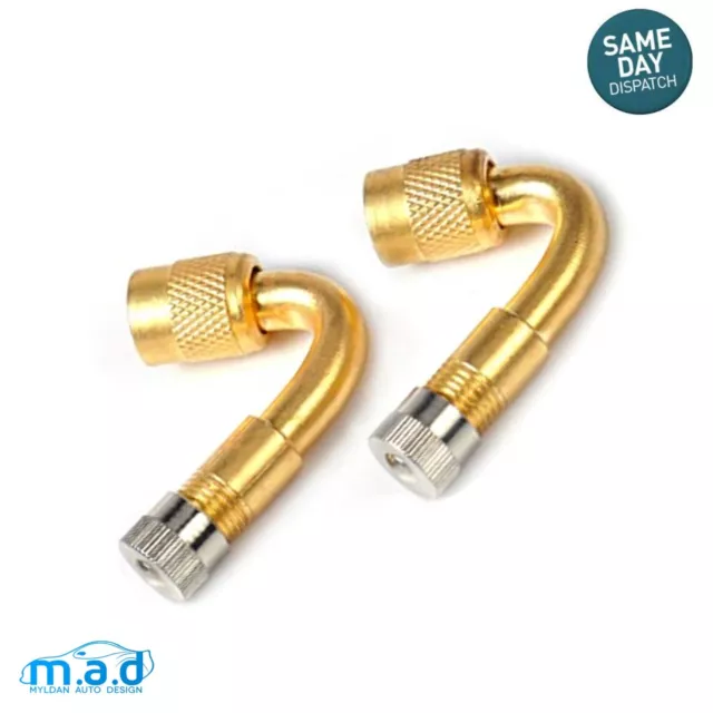 2 Moto Vélo Valve Pneu Adaptateur 45 Degré Extension Neuf Réparation