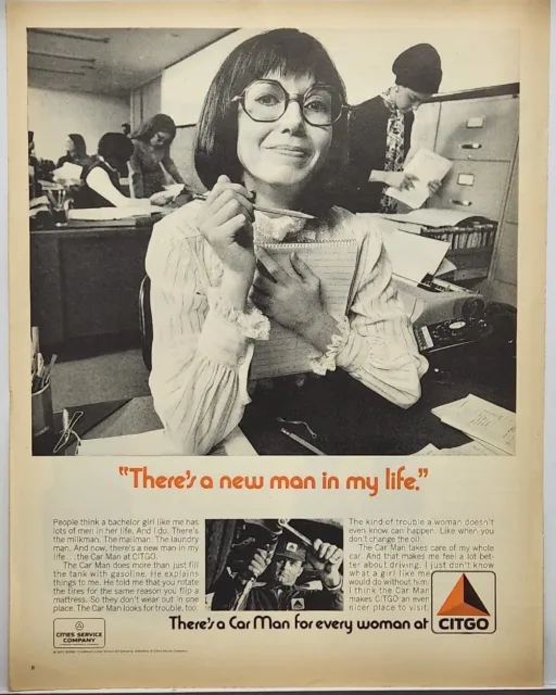 1971 Citgo Service Station There's A New Man In My Life Vintage Color Print Ad
