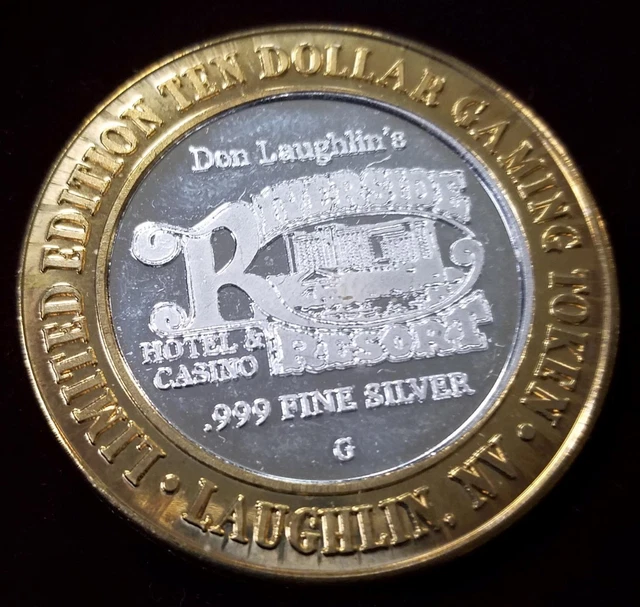 .999 $10 Silver Strike | Gaming Token | Laughlin | Riverside Resort