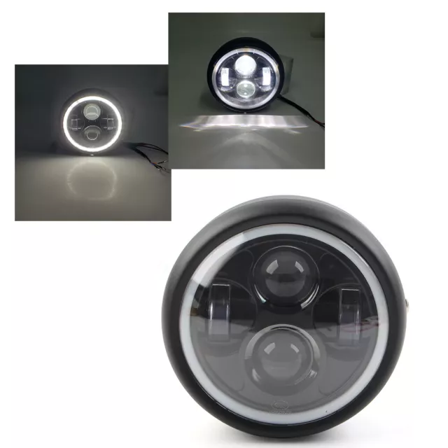 5.75" LED Motorcycle Headlight DRL Turn Signal Round Light For Harley New