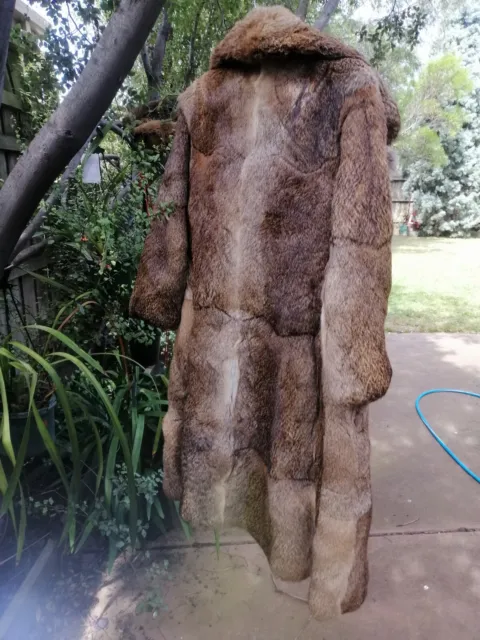 Vintage Rabbit Fur Coat Ladies Size 36 (small)