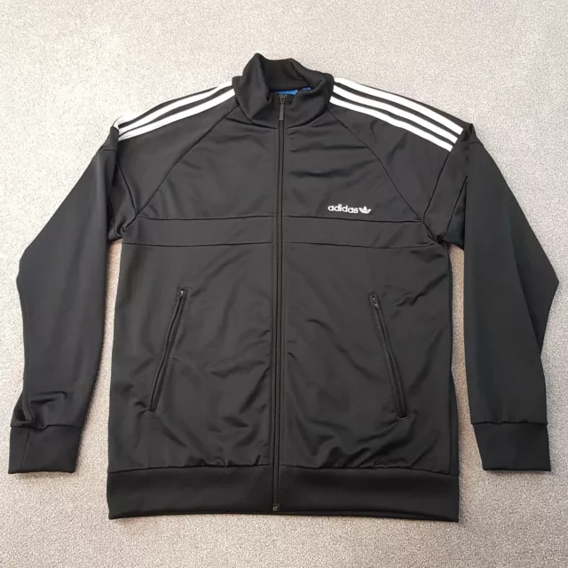 Adidas Mens Track Jacket Large Black Superstar Trefoil Firebird Original Spezial