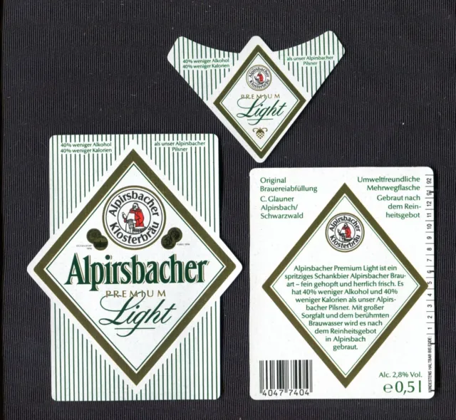 Bieretiketten Alpirsbacher Klosterbräu  Alpirsbach