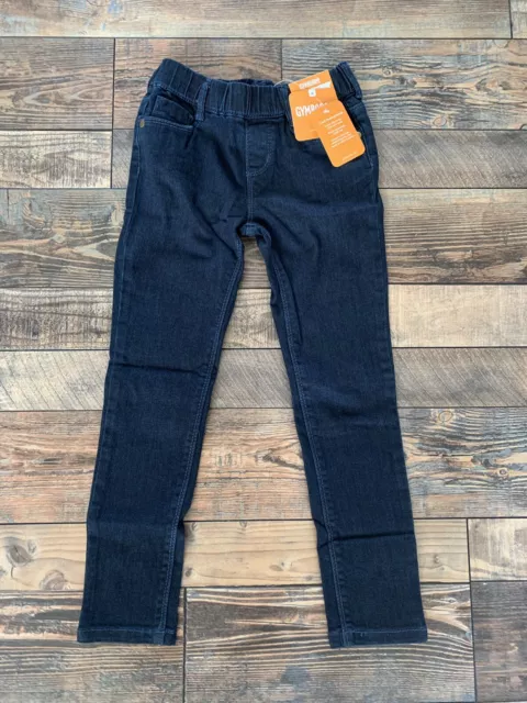 NWT Gymboree Dark Wash Blue Denim Jeggings Pants Girls Pull On Waist Size 5