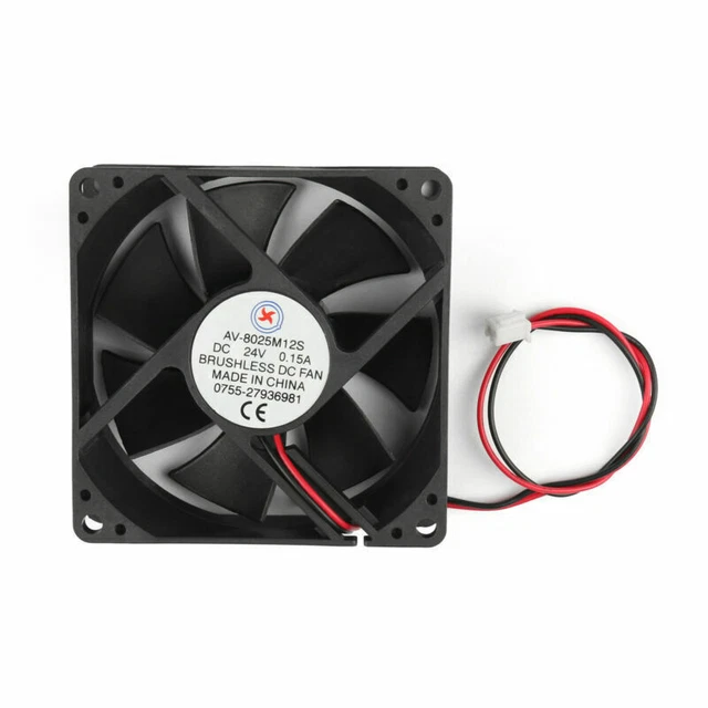 10Pcs DC Brushless Cool PC Computer Fan 24V 8025S 80x80x25mm 0.15A 2 Pin Wire 3