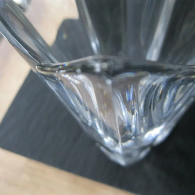 A Stunning Orrefors Swedish Crystal Glass Vase Lotus Flower 15cm tall 3
