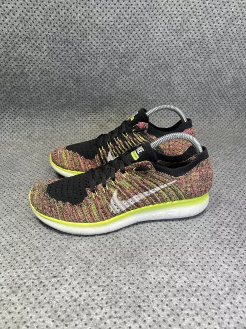 Nike Free Run Flyknit Multicolor Running Shoes Size 8.5 Women’s