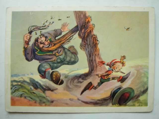 URSS Soviétique vintage Dessin animé / Bande dessinée Type Carte postale 1957