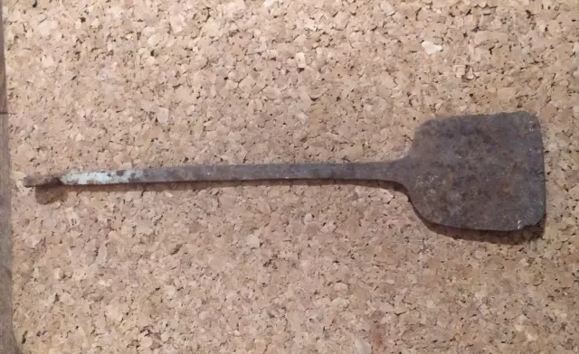 ANTIQUE PRIMITIVE HANDFORGED IRON WROUGHT SPATULA 19th C. EUROPE