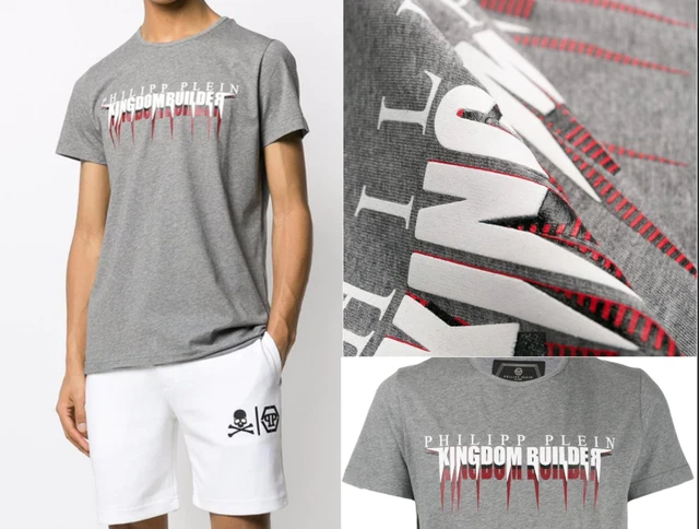 T-shirt Philipp Plein Homme à Cristaux - Col Rond - Taille L - Neuf Avec étiquettes