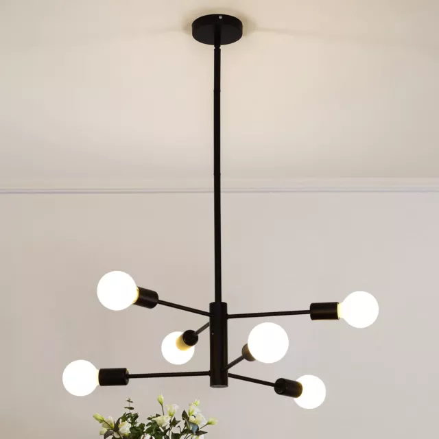 Industrial Ceiling Light Mid Century Sputnik Chandelier For Kitchen Living Room
