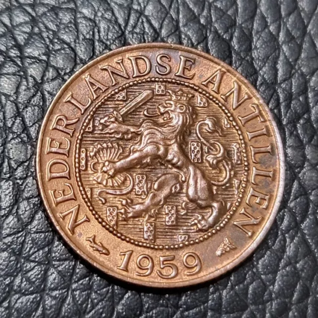 1959 Netherlands 1 Cent Coin