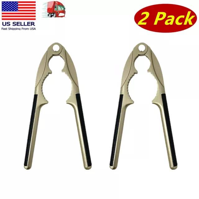 2 Pack Heavy Duty Walnut Lobster Nut Cracker Stainless Steel Seafood Tools