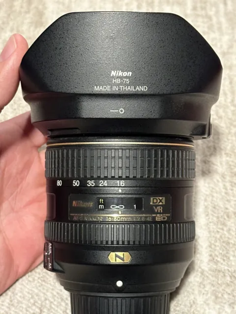 Nikon NIKKOR AF-S 16-80mm f/2.8-4 E VR DX ED Camera Lens #201439 W/ Hood