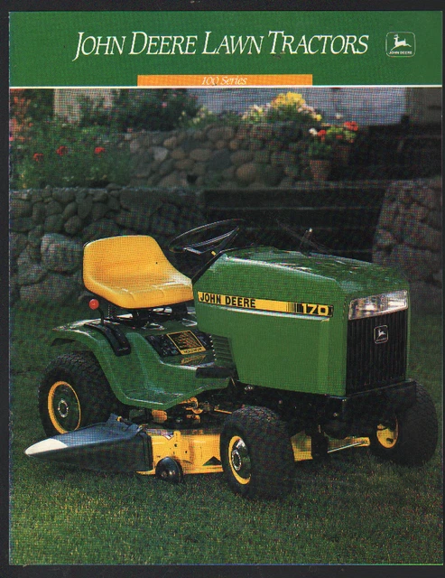 1989 JOHN DEERE "100 Series" Lawn Tractors Brochure Leaflet £12.50 ...