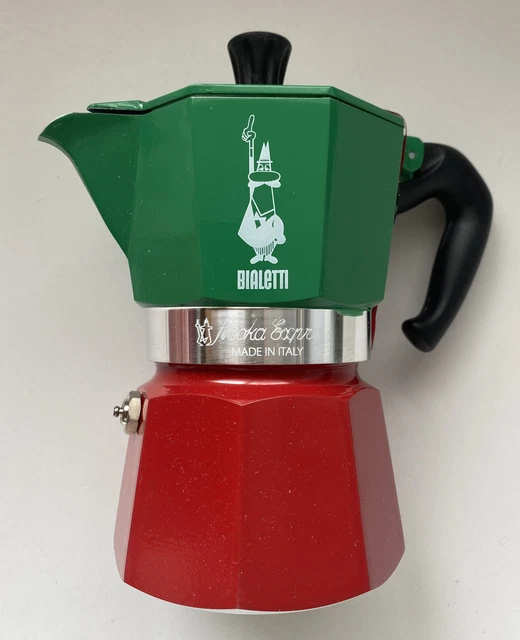 BIALETTI MOKA EXPRESS Tricolore Stovetop Coffee Maker 3 cup 44.99