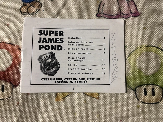 • Mode D’emploi Notice Du Jeu James Pond Nintendo Gameboy Manque Page •