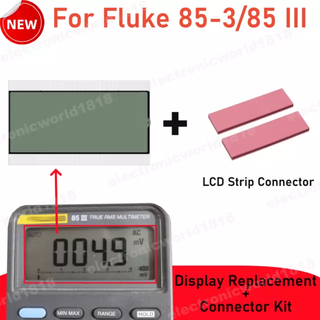 Per Fluke 85-3/85 III TRMS Multimetro LCD Riparazione Schermo Parti Con Kit NUOVO