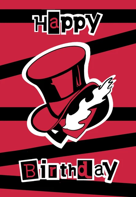 PERSONA Phantom Thieves Inspired Video Game Birthday Greeting