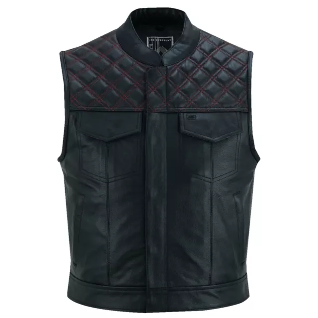 GILET IN PELLE GILET IN PELLE CUCCIA MOTO BIKER gilet in pelle gilet CHOPPER ROCKER.XL