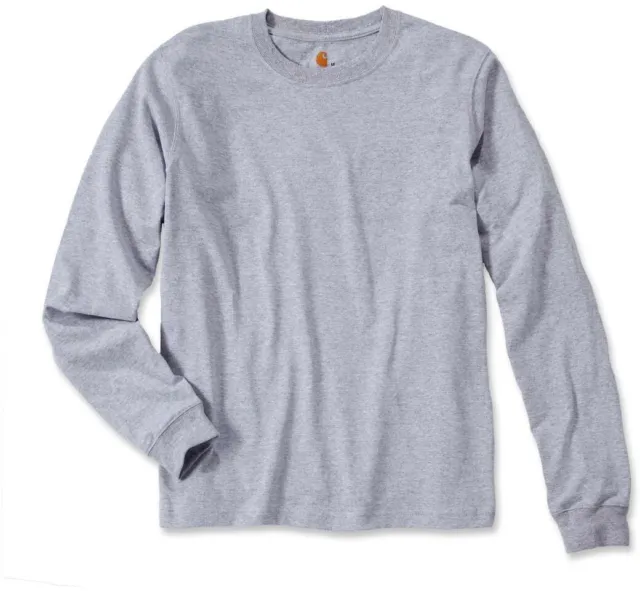 Carhartt T-Shirt Logo Long Sleeve T-Shirt Heather Grey