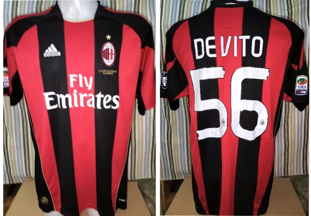 MAGLIA INDOSSATA MILAN Calcio Match Worn Shirt 2010/2011 Nr 56 EUR 59