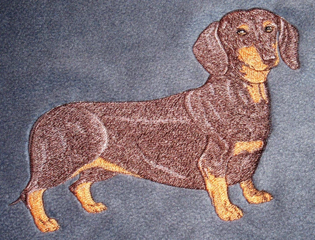 Embroidered Ladies T-Shirt - Dachshund DTL012  Size S - XXL
