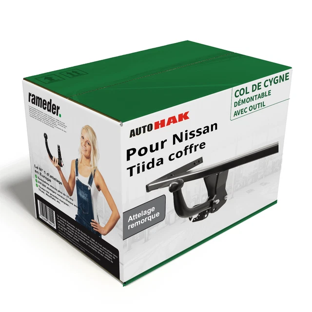 Attelage Fixe Rigide Pour Peugeot Bipper Fourgon (02.2008-12.2016) + Faisceau électrique 7 Broches Universel - Traction 1100 Kg, Pression 75 Kg