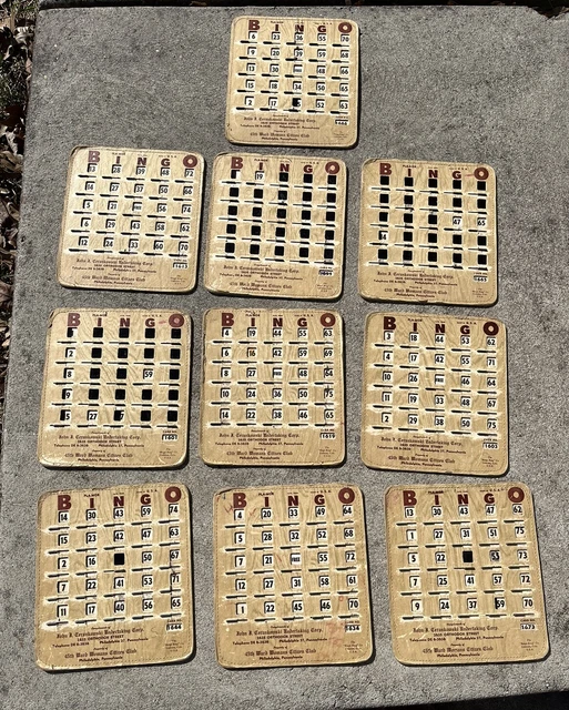 VINTAGE PLAMOR BINGO King Cards Misc Lot Of 10 Stitched Edges, Shutter