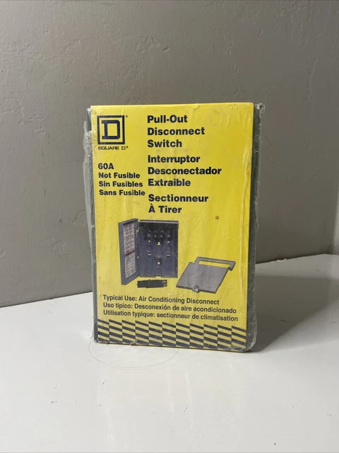 Square D 60A Pull-Out Disconnect Switch Air Conditioner Non Fusible UFP222R NEW