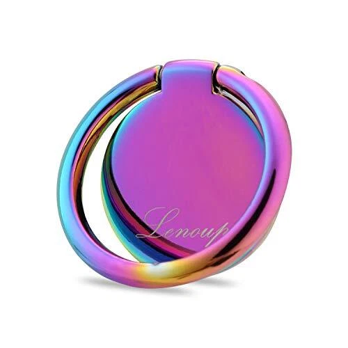 Rainbow Cell Phone Ring Stand Holder,Purple Multicolor Ring Grip Kicks
