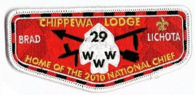 Boy Scout OA 29 Chippewa Lodge 2010 National Chief Flap