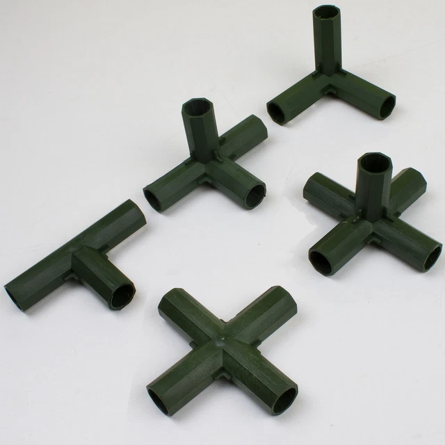 PLASTIC STRUCTURE CONNECTORS Metal Pole Joiners Joints Green House Cold
