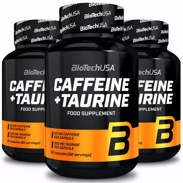 BIOTECH USA CAFFEINE + TAURINE PILLS Energy Booster -Supporta la perdita di peso