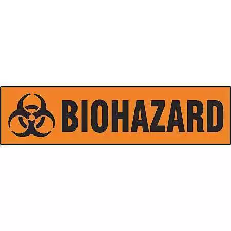 Brady 17753Ls Biohazard Cabinet Label,7 In. H,24 In. W