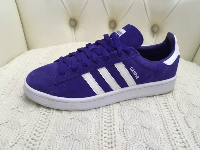 ADIDAS CAMPUS LADIES Trainers Size Uk 5 Purple White Suede Leather Eur 38 26.00 PicClick UK
