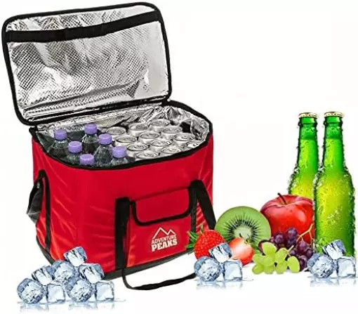 Extra Large 30L 60 Can Insulated Hot/Cold Cooler Bag Cool Box Picnic Camping Ice