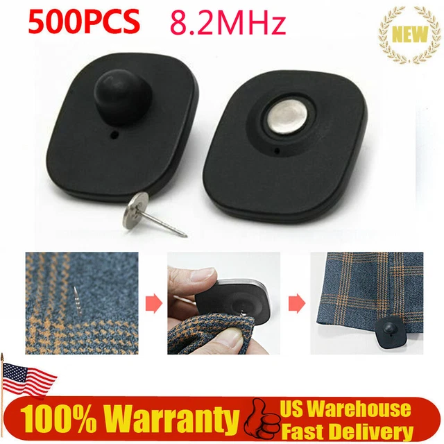 500PCS Checkpoint Security Hard Tags 8.2mhz Clean Assort-EAS Anti Theft W/PINS