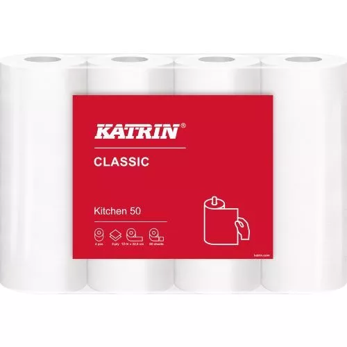 32 Ro. Katrin Classic Kitchen 50 Küchenrolle 2-lag. weiß 50 Blatt Haushaltsrolle