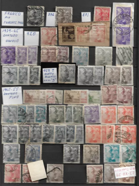 Lote de sellos de Franco.