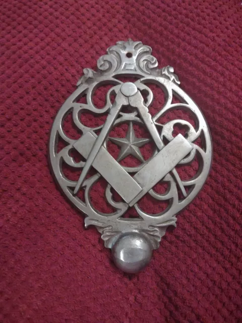 masonic door knocker 7.5 " No Knocker Heavy Cool Brass