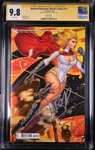 Batman Superman World's Finest #11 Cgc Ss 9.8 Jonboy Meyers Variant Powergirl Dc