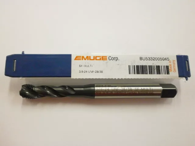 EMUGE 3/8-24 Spiral Flute MULTI-TAP 2B/3B High Performance Germany BU5332005045