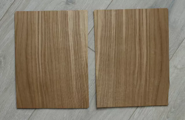 Oak wood veneer, 12 sheets, ~21.5 x 17 cm (~8.46 x 6.69")  ~0.6mm (~1/42″)