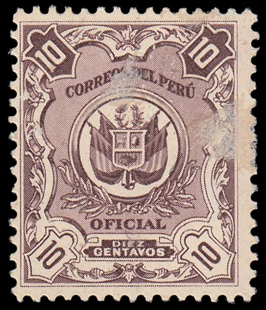 Peru 30 1933 Heliograbado Background Check MH