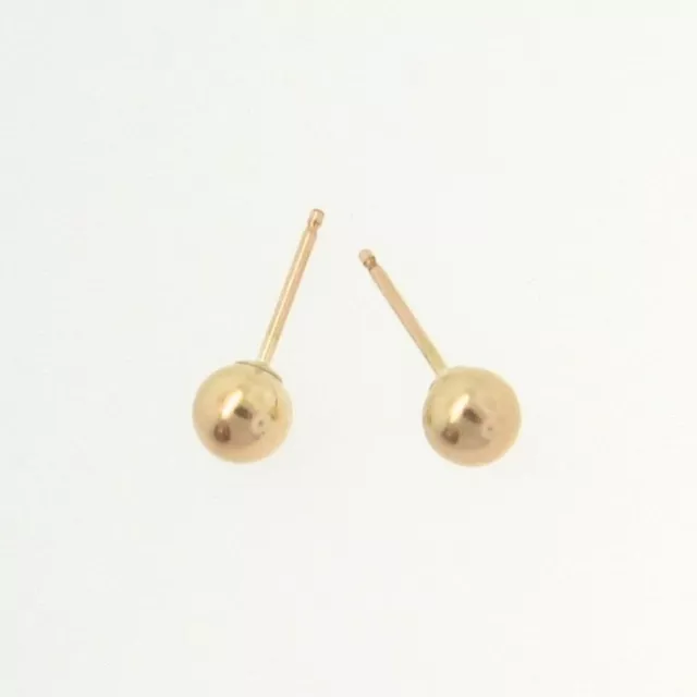 14K Gold Filled Tiny 6mm Ball Post, 1 Pair of Stud Earrings, Made in USA, GF40