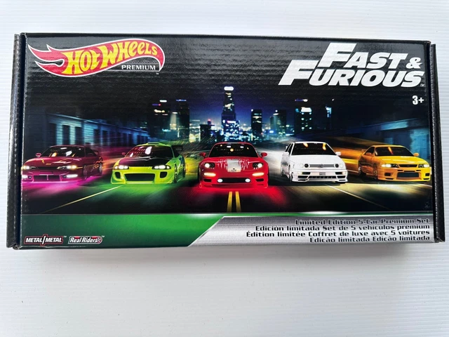 Hot Wheels FAST AND FURIOUS Die Cast PREMIUM COLLECTION BOX Set 5 Modelli Auto - Toyota Supra Hot Wheels FAST AND FURIOUS Die Cast PREMIUM COLLECTION BOX Set 5 Modelli Auto - Toyota Supra