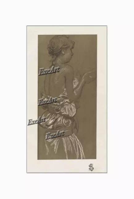 Frank Brangwyn Raphaelites Artists Portraits Bronze Art Litho Picture Print